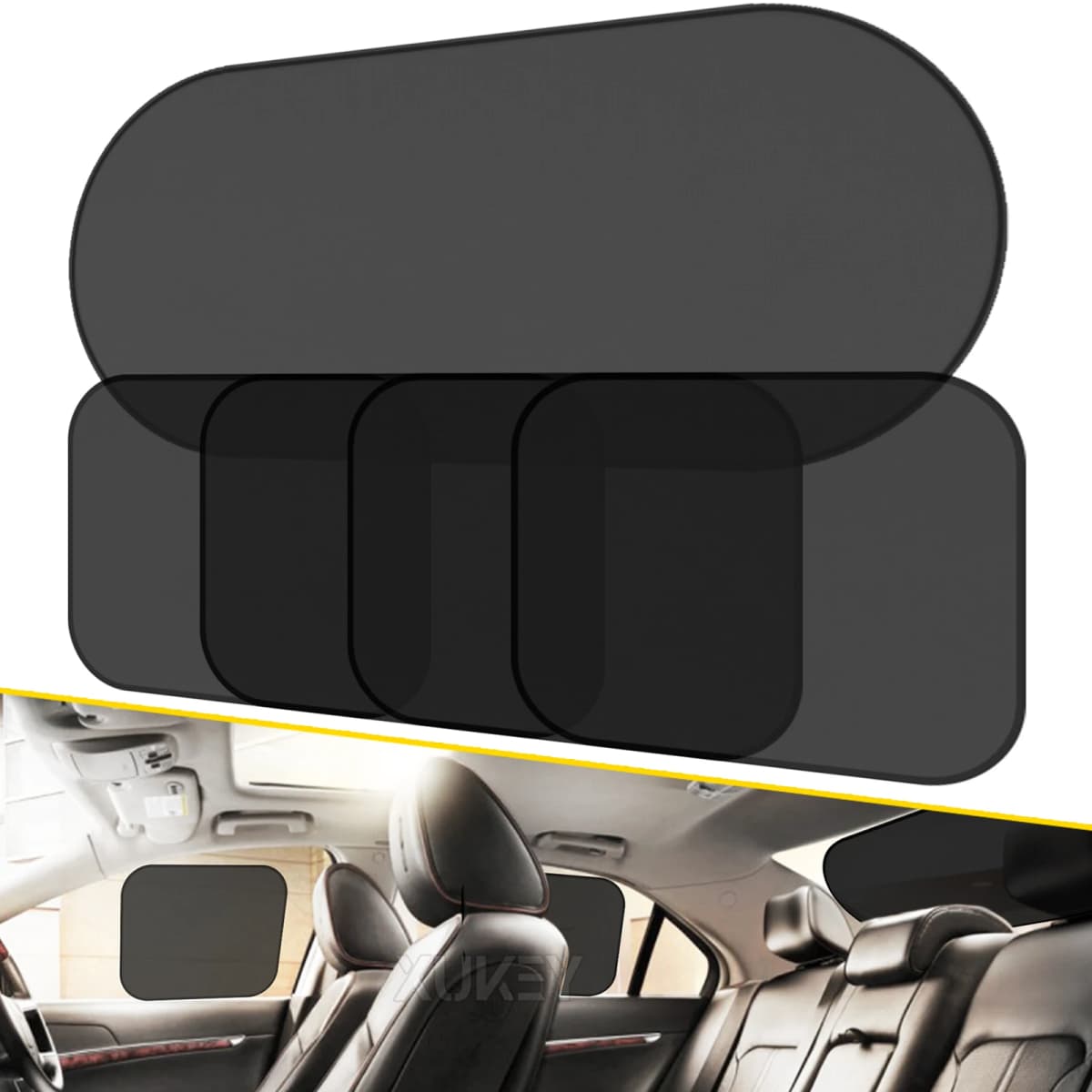 Car Sun Shades Side Rear Window Auto Sunshade Blocks Kids Pet Back Seat Sun UV Glare Heat Protector Car Trunk RV Travel Supplies