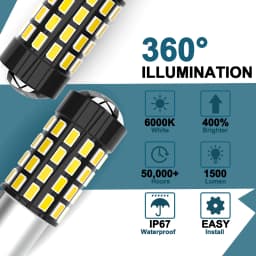 BA9S T4W 64111 BAX9S H6W 64132 BAY9S H21W 64136 LED Bulb CANBus for Back Up Reverse Light Side Marker Corner Tail Light