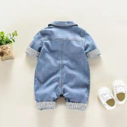 DIIMUU Baby Children Boys Clothing Toddler Overalls Denim Pants Fashion Kids Casual Jumpsuits Long Sleeve Trousers