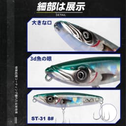 D1 Surface Pencil Fish Lure 70mm/140mm Walk the Dog Artificial Hard Bait Plastic Walker For Seabass Trout Pesca Tackle DT3015