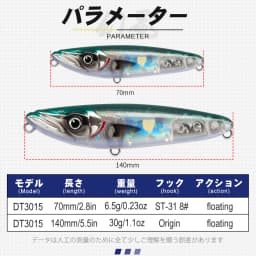 D1 Surface Pencil Fish Lure 70mm/140mm Walk the Dog Artificial Hard Bait Plastic Walker For Seabass Trout Pesca Tackle DT3015