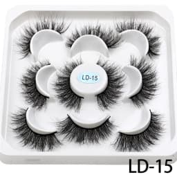 New 5Pairs 15-25mm 3D Mink Lashes Wholesales Natural False Eyelashes,Extension eyelashes wholesale bulk