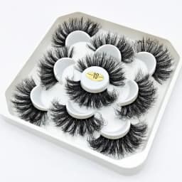 New 5Pairs 15-25mm 3D Mink Lashes Wholesales Natural False Eyelashes,Extension eyelashes wholesale bulk