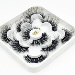 New 5Pairs 15-25mm 3D Mink Lashes Wholesales Natural False Eyelashes,Extension eyelashes wholesale bulk