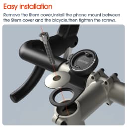 Bike Stem Phone Mount,Mountain Bicycle Phone Holder,Universal Aluminum Handlebar Cell Phone Cycling MTB Quick Attach/Detach