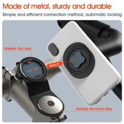 Bike Stem Phone Mount,Mountain Bicycle Phone Holder,Universal Aluminum Handlebar Cell Phone Cycling MTB Quick Attach/Detach