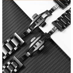18mm 20mm 22mm 24mm Stainless Steel Watchband Curved Lnterface Butterfly Watch Strap For Tissot Ar-mani Citizen Seiko