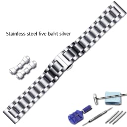 18mm 20mm 22mm 24mm Stainless Steel Watchband Curved Lnterface Butterfly Watch Strap For Tissot Ar-mani Citizen Seiko