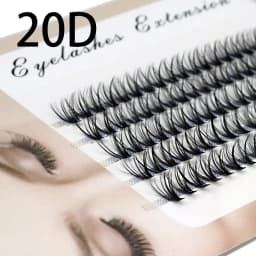 100Pcs Individual Eyelashes Professional Makeup Grafting False Eyelashes C/D Volume Eyelash Extension Individual Lashes Bunches