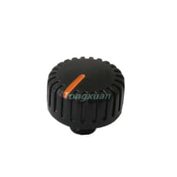 5pcs Plastic Stripes Black Cap 21×19MM Potentiometer Encoder Switch Knob Plum Shaft 6MM