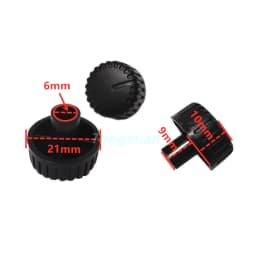 5pcs Plastic Stripes Black Cap 21×19MM Potentiometer Encoder Switch Knob Plum Shaft 6MM