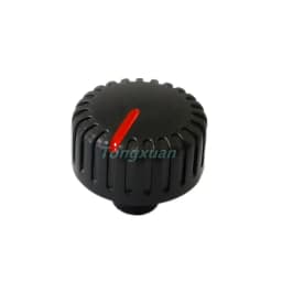 5pcs Plastic Stripes Black Cap 21×19MM Potentiometer Encoder Switch Knob Plum Shaft 6MM