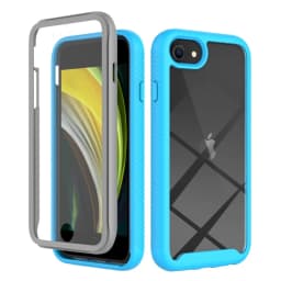 For iPhone SE2 2020 Shockproof Clear PC Case Screen Protector TPU Bumper Cover for iPhone SE 3 2022,iPhone 7/8 Case