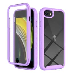 For iPhone SE2 2020 Shockproof Clear PC Case Screen Protector TPU Bumper Cover for iPhone SE 3 2022,iPhone 7/8 Case