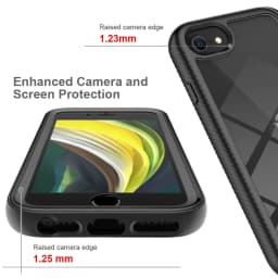 For iPhone SE2 2020 Shockproof Clear PC Case Screen Protector TPU Bumper Cover for iPhone SE 3 2022,iPhone 7/8 Case