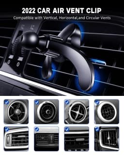 Untoom Car Phone Holder Base Universal 17mm Ball Head for Round Shape Car Air Vent Clip Magnetic Gravity Car Mount Phone Stand