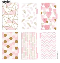 A5 A6 Watercolor Separator Paper Index Page Classification Separator Page 6 Holes Notebook Loose-leaf Book Partition Accessories