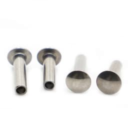M2 M2.5 M3 M4 M5 A2 304 Stainless Steel Oval Head Semi-Tubular Rivets Round Head Half Hollow Shank GB873
