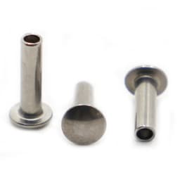 M2 M2.5 M3 M4 M5 A2 304 Stainless Steel Oval Head Semi-Tubular Rivets Round Head Half Hollow Shank GB873