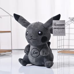 2024 Hot Sale 20cm Color Pokemon Cute Pet Figures Pikachu  Cartoon Black Pikachu Plush Toy Pokémon  Anime Stuffed Doll Kids Gift