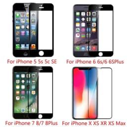 2/4PCS 9D Screen Protector Tempered Glass for IPhone 14 13 12 11 15 Pro Max Protective Glass for IPhone X XR XS Max 7 8 614 Plus