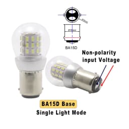 2pcs S25 P21W BA15S LED Bulbs BA15D 12-24V Light Navigation BAY15D Lamp Parking Ship Source