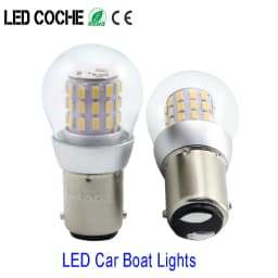 2pcs S25 P21W BA15S LED Bulbs BA15D 12-24V Light Navigation BAY15D Lamp Parking Ship Source