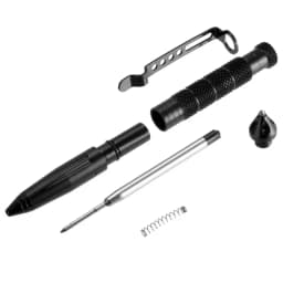 High Quality Metal Colour Tactical Defense Pen+Refill Set School Student Office Ballpoint Pens Luxury Gift Pen