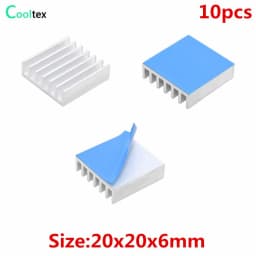 Aluminum Heatsink Radiator Heat Sink Cooling for Electronic Chip IC Diode Triode MOS Heat Dissipation With Thermal Tape