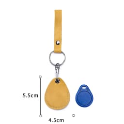 Customizable Leather Cover for Label Starline S96 and PIK Intercom Unisex IC Alarm Tag Mark Protective Case Car Keychain Holder