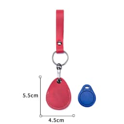 Customizable Leather Cover for Label Starline S96 and PIK Intercom Unisex IC Alarm Tag Mark Protective Case Car Keychain Holder