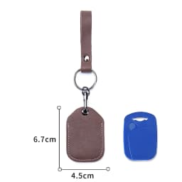 Customizable Leather Cover for Label Starline S96 and PIK Intercom Unisex IC Alarm Tag Mark Protective Case Car Keychain Holder