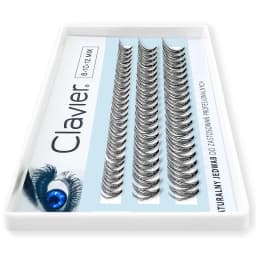 Clavier Silk Eyelashes Professional Makeup Individual Clumps Of Eyelash Extension Naturally Softer Thick Long False Lash