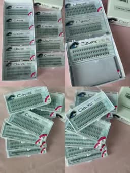 Clavier Silk Eyelashes Professional Makeup Individual Clumps Of Eyelash Extension Naturally Softer Thick Long False Lash