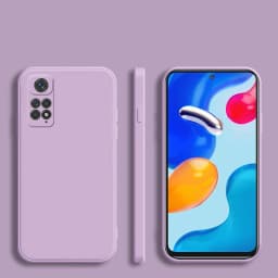 Square Frame Silicone Case For Xiaomi Redmi Note 11S 11 Pro 4G 5G Coque Solid Color Soft Back Cover