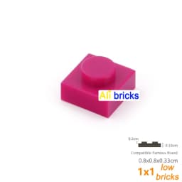 200pcs/lot Bulk Blocks Building Bricks Thin 1x1 Educational Assemblage Construction Toys for Children Size Compatible With 3024