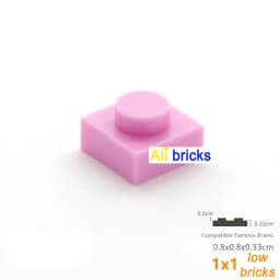 200pcs/lot Bulk Blocks Building Bricks Thin 1x1 Educational Assemblage Construction Toys for Children Size Compatible With 3024