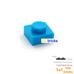 200pcs/lot Bulk Blocks Building Bricks Thin 1x1 Educational Assemblage Construction Toys for Children Size Compatible With 3024