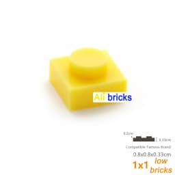 200pcs/lot Bulk Blocks Building Bricks Thin 1x1 Educational Assemblage Construction Toys for Children Size Compatible With 3024