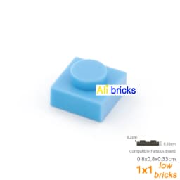200pcs/lot Bulk Blocks Building Bricks Thin 1x1 Educational Assemblage Construction Toys for Children Size Compatible With 3024