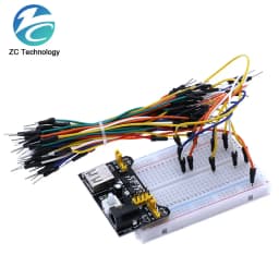 3.3V/5V MB102 Breadboard Power Module+MB-102 830 Points Prototype Bread Board for Arduino Kit +65 Jumper Wires Wholesale