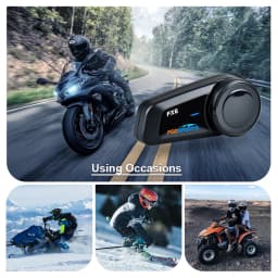 Fodsports FX6 Intercom Motorcycle Walkie-Talkie Helmet Headset 6Rider 1000m Interfono Moto Bluetooth5.0 Motorcycle Communication