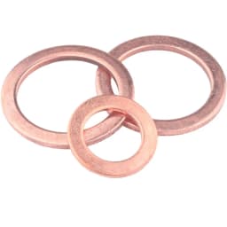 Copper Washer for Oil Sump Plug M5 M6 M8 M10 M12 M14 M16 M18 M20 M22 M24 M27 M30-M60 Sealing Solid Washer Flat Seal Gasket Ring