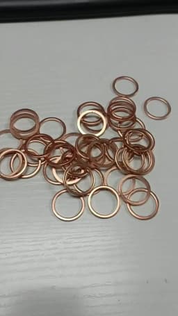 Copper Washer for Oil Sump Plug M5 M6 M8 M10 M12 M14 M16 M18 M20 M22 M24 M27 M30-M60 Sealing Solid Washer Flat Seal Gasket Ring