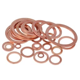 Copper Washer for Oil Sump Plug M5 M6 M8 M10 M12 M14 M16 M18 M20 M22 M24 M27 M30-M60 Sealing Solid Washer Flat Seal Gasket Ring