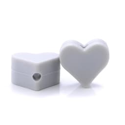 14mm 10Pcs/Lot Heart Shape Silicone Beads Baby Nursing Chewable Teething Beads Pacifier Teether DIY Necklace Accessories