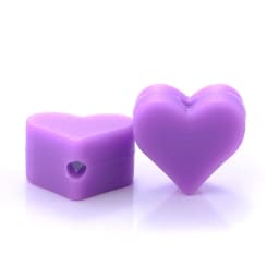 14mm 10Pcs/Lot Heart Shape Silicone Beads Baby Nursing Chewable Teething Beads Pacifier Teether DIY Necklace Accessories