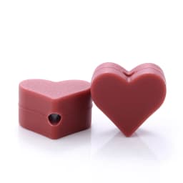 14mm 10Pcs/Lot Heart Shape Silicone Beads Baby Nursing Chewable Teething Beads Pacifier Teether DIY Necklace Accessories