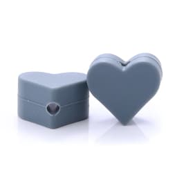 14mm 10Pcs/Lot Heart Shape Silicone Beads Baby Nursing Chewable Teething Beads Pacifier Teether DIY Necklace Accessories