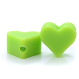 14mm 10Pcs/Lot Heart Shape Silicone Beads Baby Nursing Chewable Teething Beads Pacifier Teether DIY Necklace Accessories